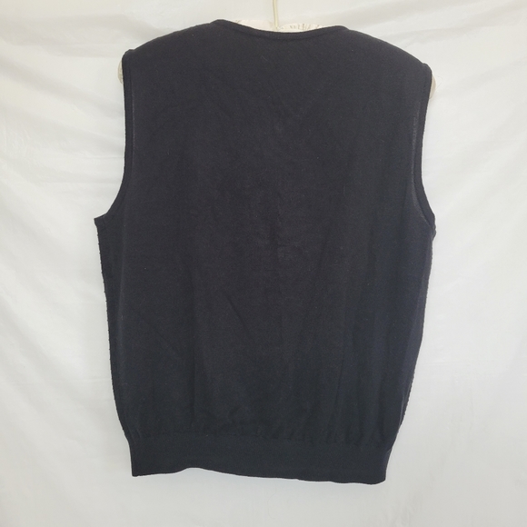 Astra Classic Textured Knit Black Sweater Vest Men's X-Large NWT - Picture 4 of 9